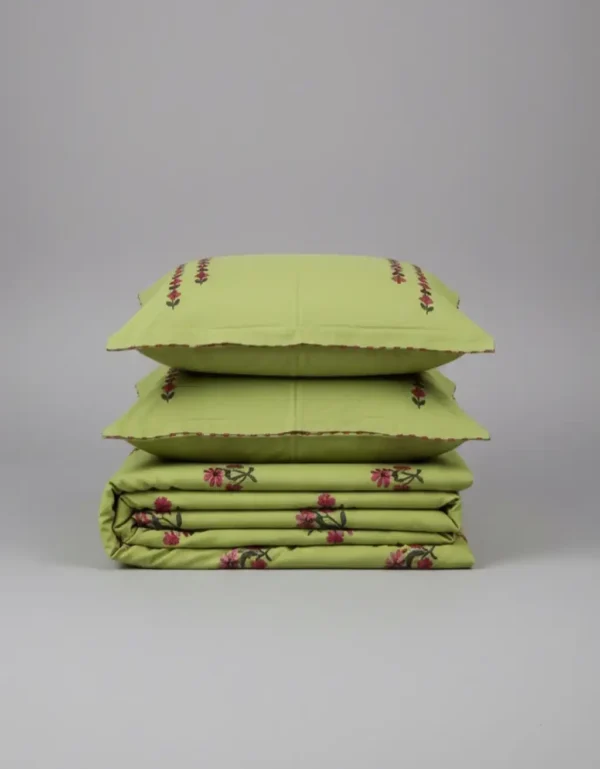 premium embroidered patchwork cotton bedsheet