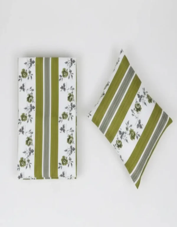 premium ivory yellow embroidered cotton bedsheett