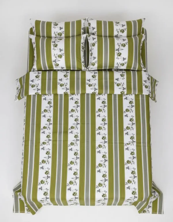 premium ivory yellow embroidered cotton bedsheett
