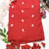heart embroidered mal cotton saree