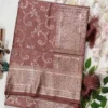 classic jal katan saree with gold zari buta & heavy border