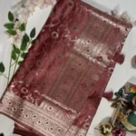 jal katan saree with all over zari jaal & premium finish