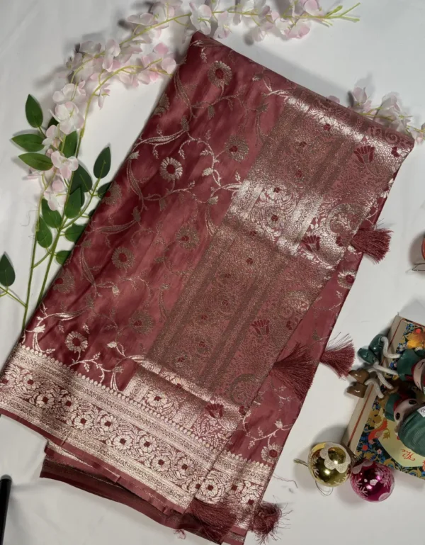 jal katan saree with all over zari jaal & premium finish