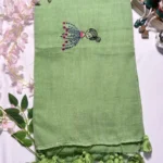 premium mul cotton doll embroidery saree