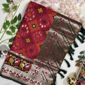 traditional patola ikat silk saree – festive & wedding special