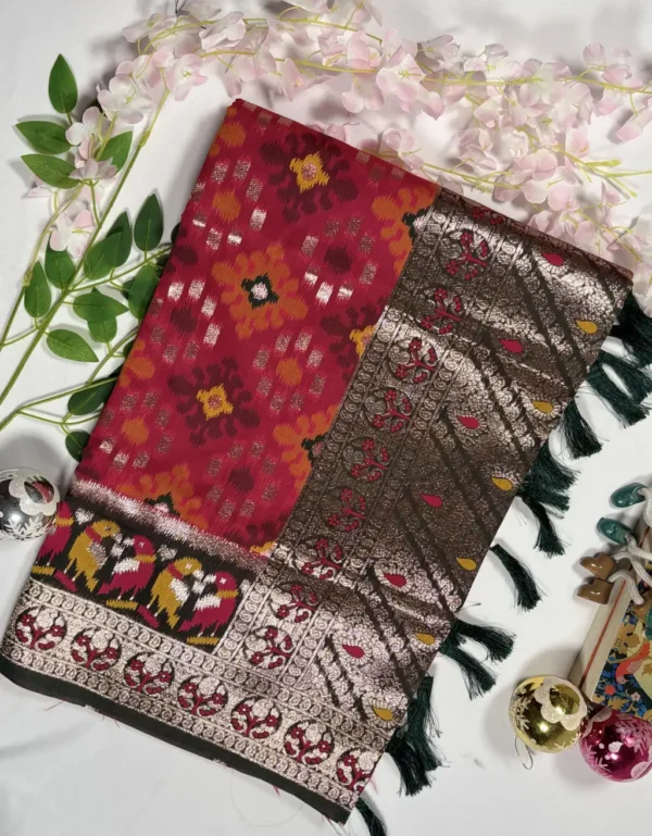 traditional patola ikat silk saree – festive & wedding special