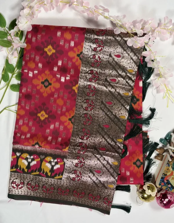 traditional patola ikat silk saree – festive & wedding special