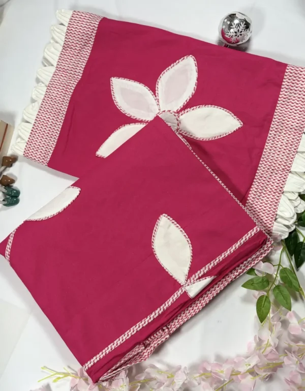 cotton patchwork double bedsheet set king size