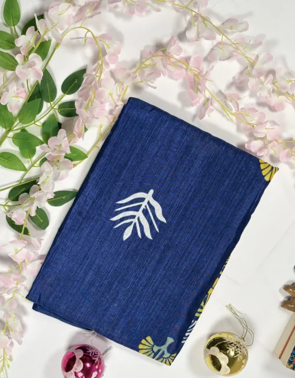 semi matka saree with elegant floral border design