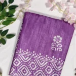 semi matka saree with elegant floral border design