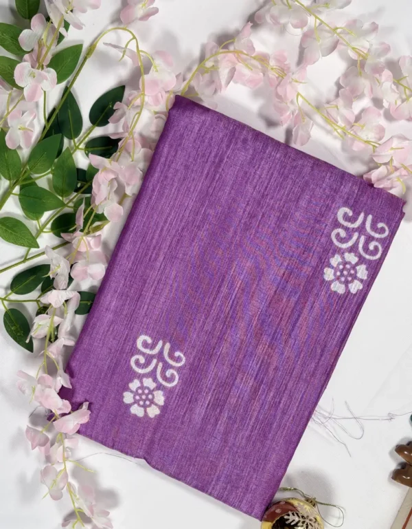 semi matka saree with elegant floral border design