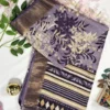 semi matka saree with elegant floral border design
